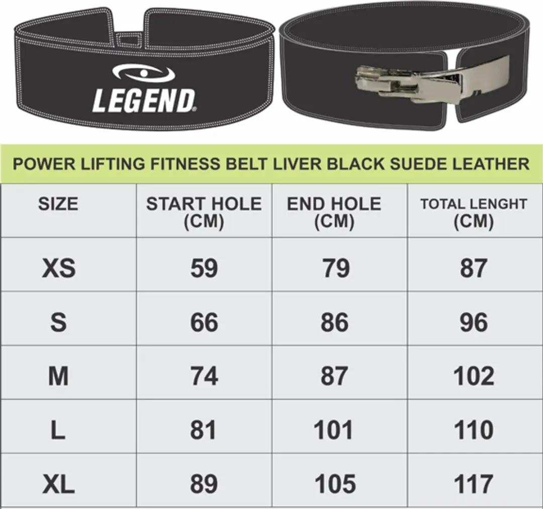 Legend Powerlifting Riem - XL - Zwart Leer