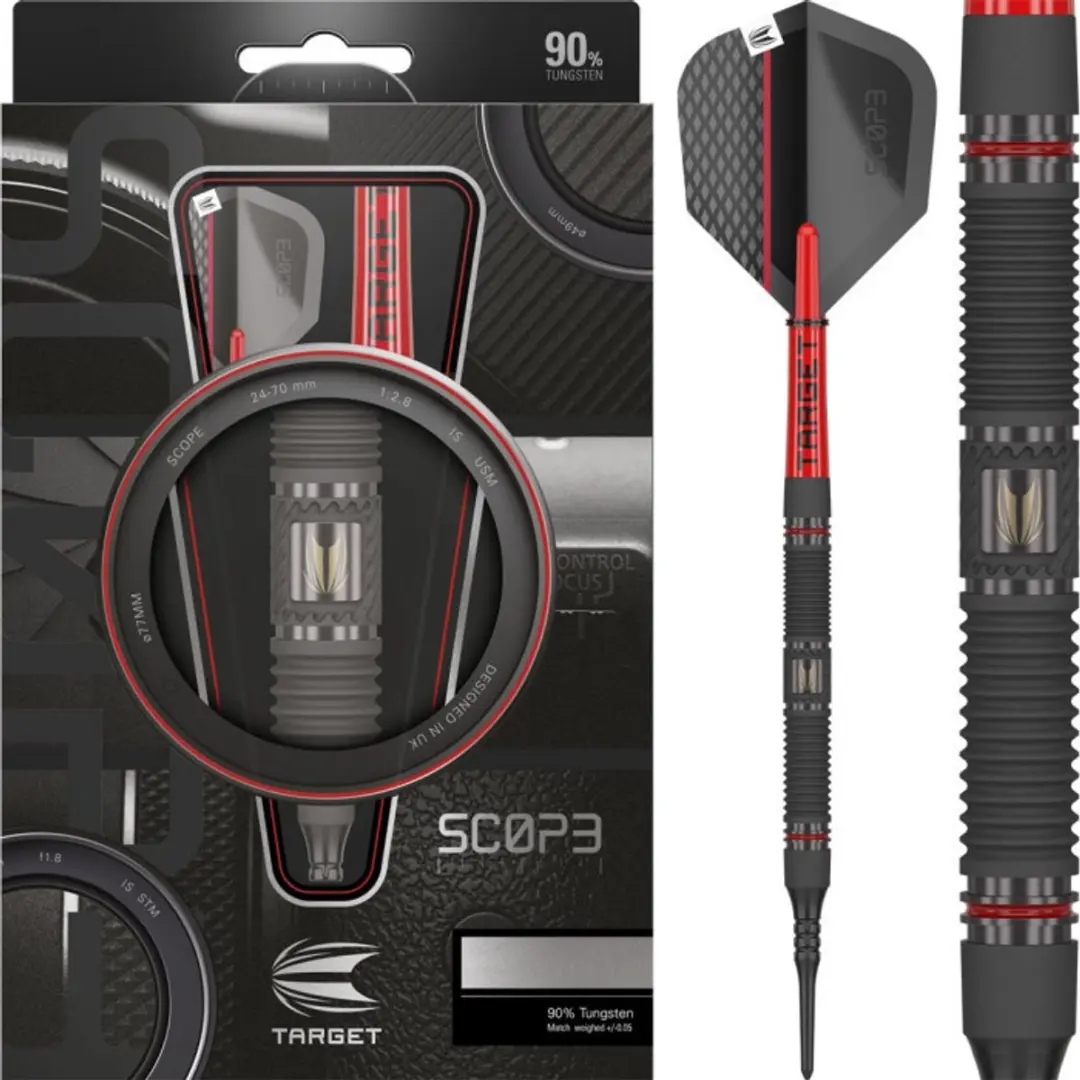 Target Darts Scope Soft Tip 20G - 90% Tungsten - 3 Stuks - afbeelding 6 van 6