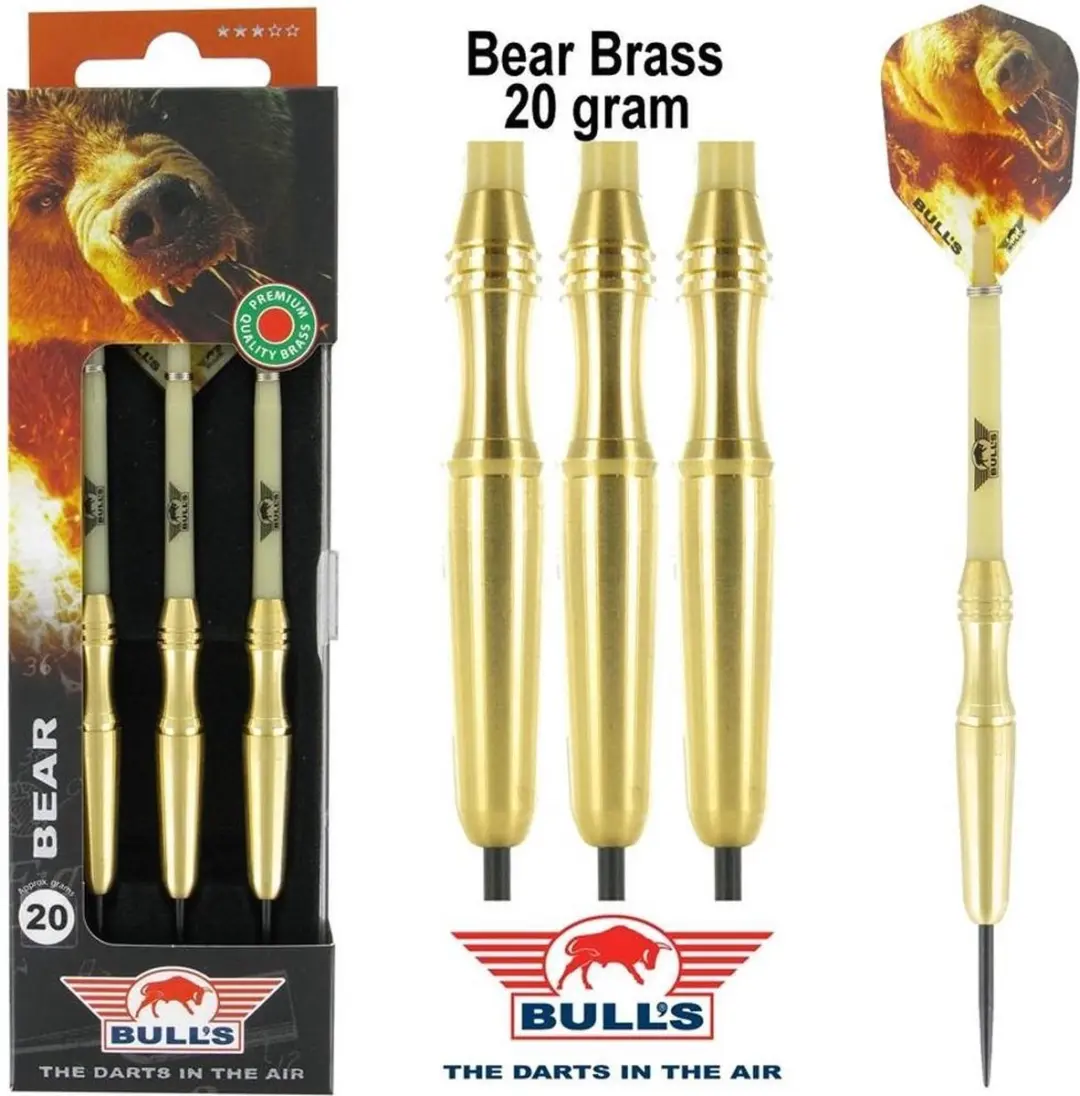 Bull's Bear Brass Dartpijlen 20g - 3 Stuks