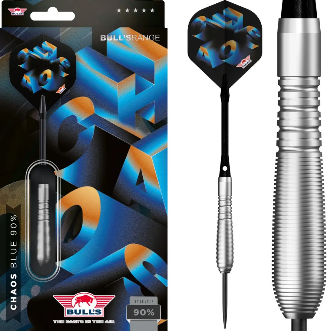 Bull's Chaos Blue Dartpijlen 3 Stuks