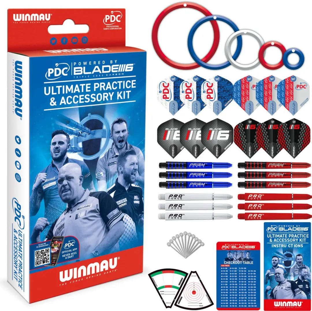 Winmau PDC Ultimate Practice & Accessory Kit - Multi-kleur