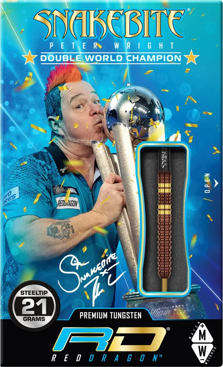 Red Dragon Peter Wright Copper Fusion 90% Dartpijlen - 3 Stuks