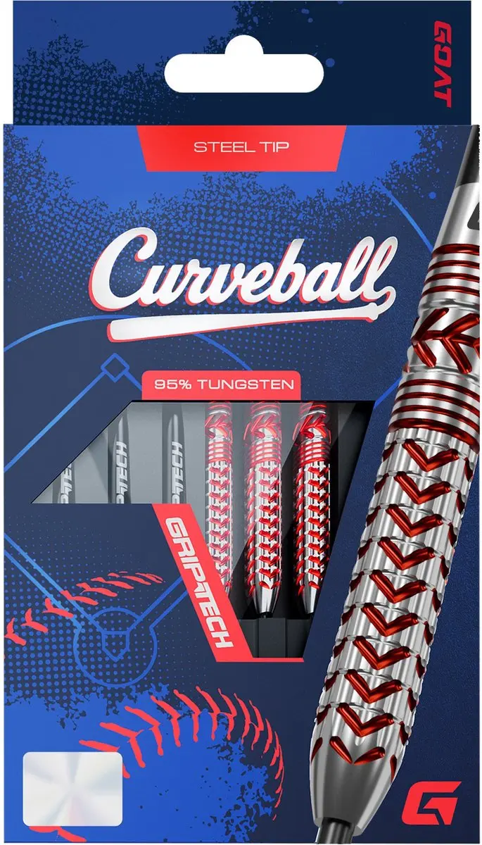goat Curveball 95% Dartpijlen - 3 Stuks - Zilver