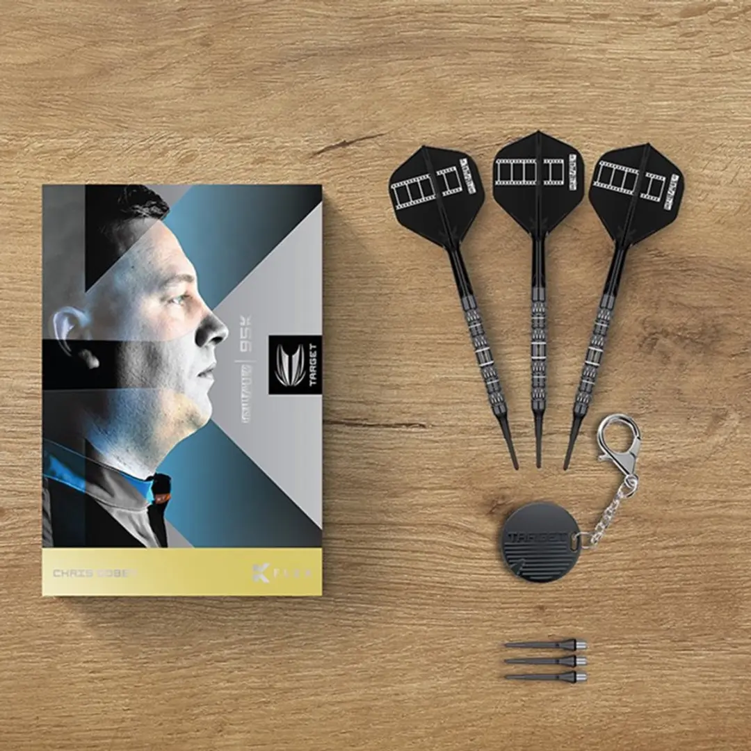 Target Chris Dobey 95K 95% Soft Tip Darts - 3 Stuks - Zwart