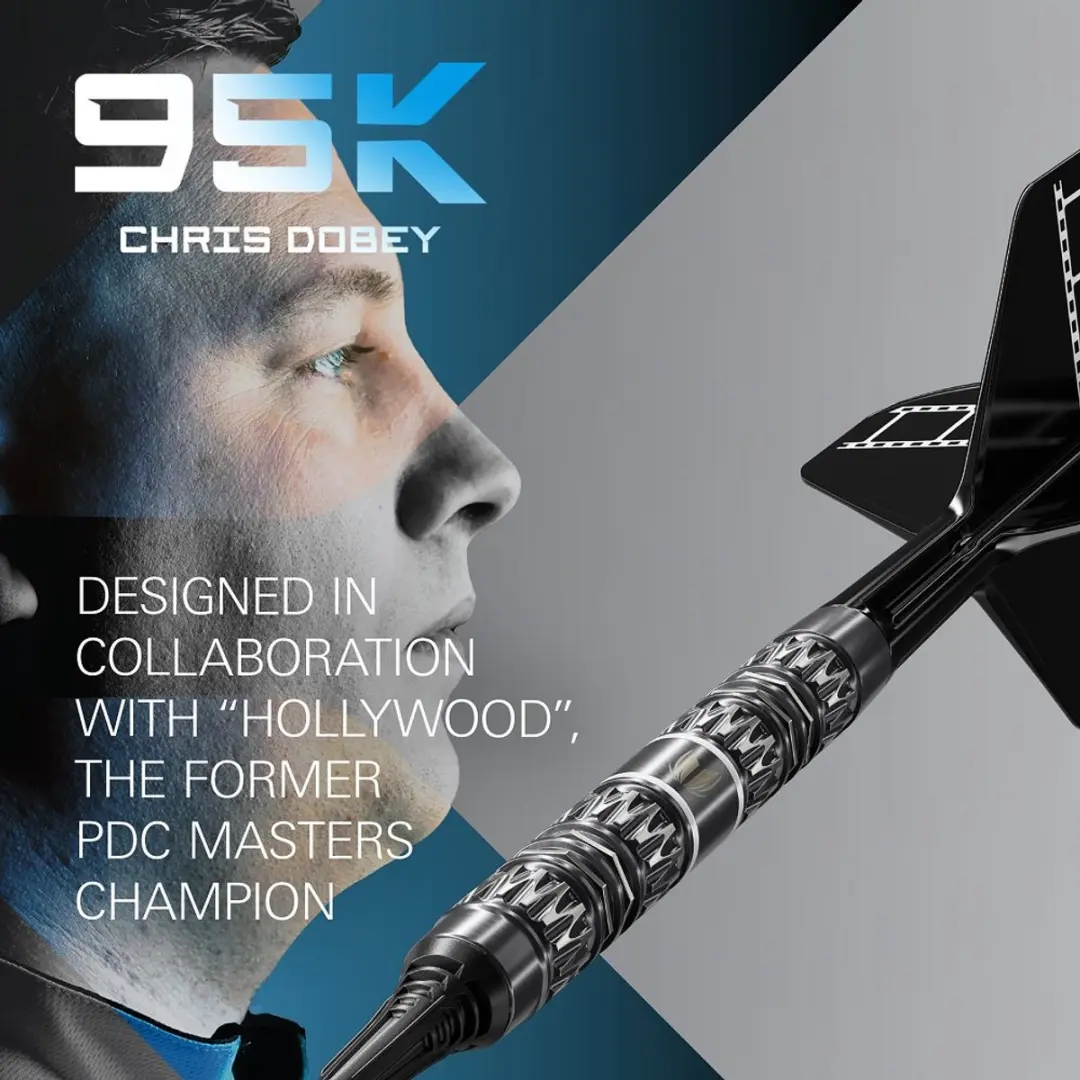 Target Chris Dobey 95K 95% Soft Tip Darts - 3 Stuks - Zwart