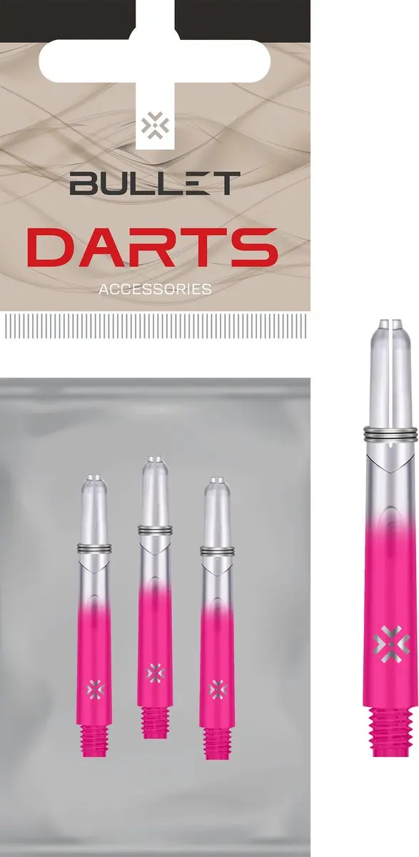 Bullet Shafts 41mm Pink Clear - 3 Stuks