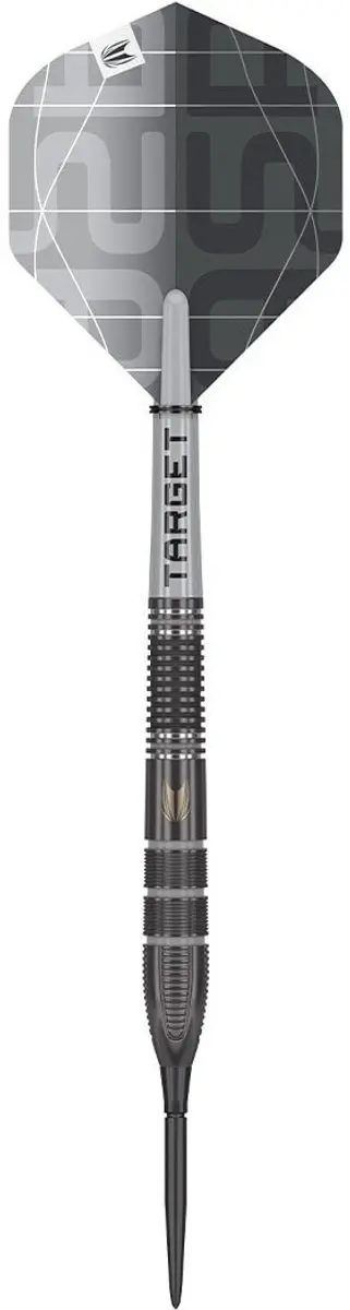 Target Nathan Aspinall Echo Swiss Point 90% Dartpijlen - 3 Stuks - Grijs/Zwart/Zilver