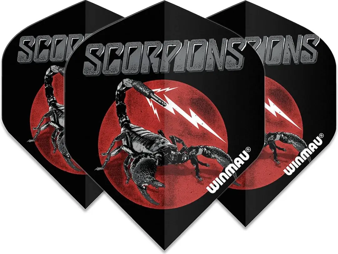 Winmau Rock Legends Scorpions Dart Flights 3 Stuks - Zwart