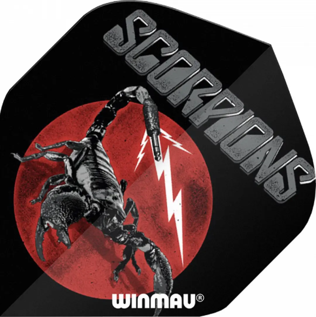 Winmau Rock Legends Scorpions Dart Flights 3 Stuks - Zwart