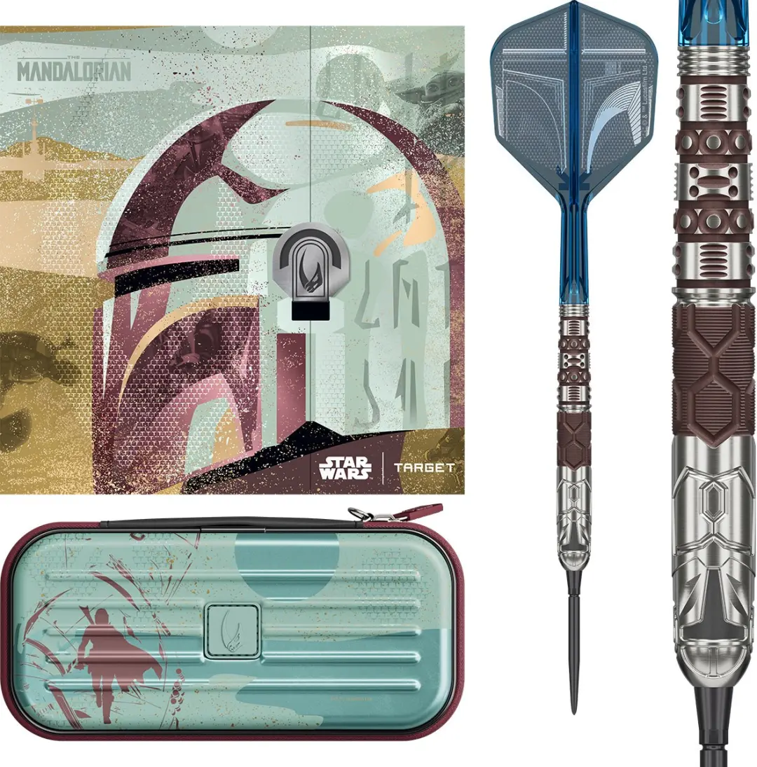 Target Star Wars Mandalorian Tungsten Darts 22g/24g/26g - 3 Stuks - Zilver/Bruin