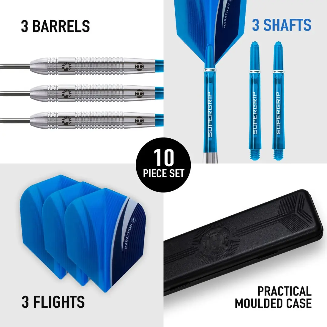 Harrows Genesis Tungsten 23gr - Wit/Blauw/Grijs