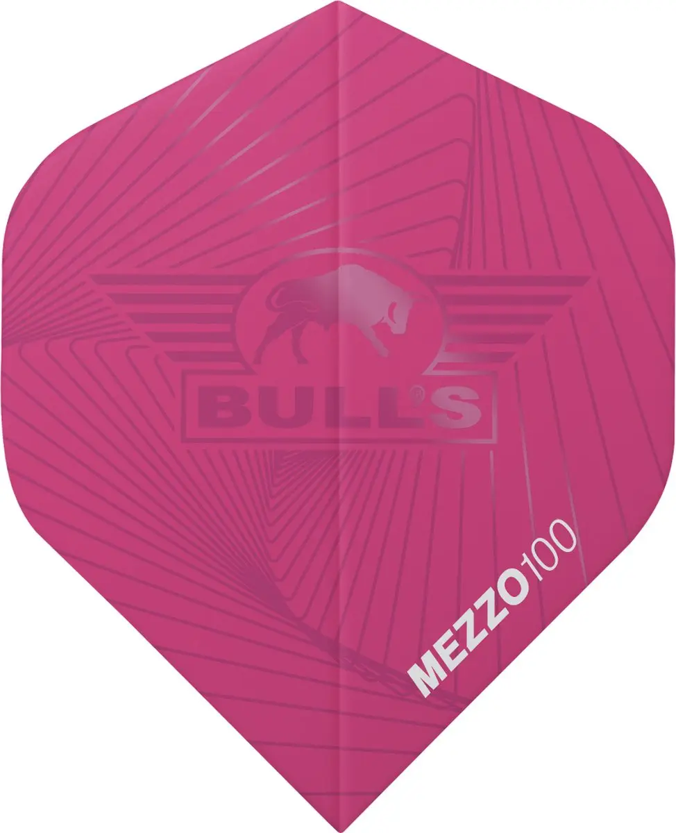Bull's Mezzo 100 No.2 Flights - 15 Stuks - Roze