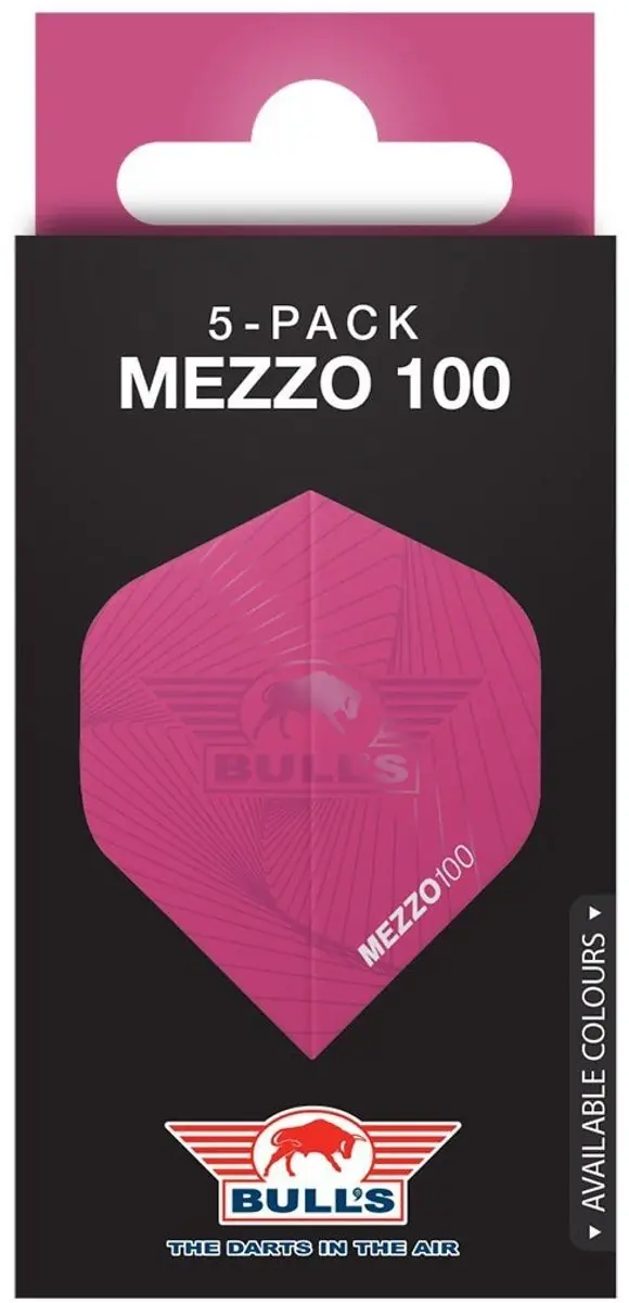 Bull's Mezzo 100 No.2 Flights - 15 Stuks - Roze