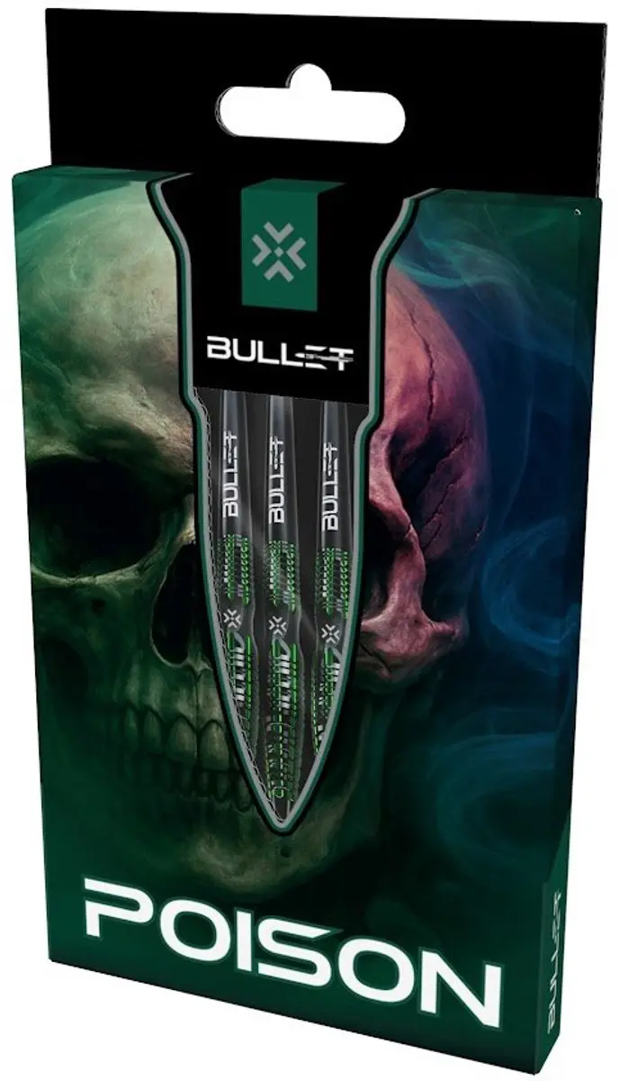 Bullet Poison 90% Dartpijlen - 3 Stuks - Zwart/ Groen