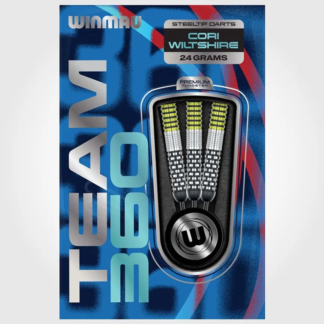 Winmau Team 360 Cori Wiltshire Dartpijlen - 3 Stuks - Zilver/Zwart/Goud