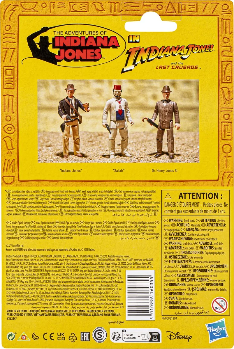 Hasbro Indiana Jones Retro Collection Dr. Henry Jones Sr. Actiefiguur 10cm - afbeelding 6 van 6