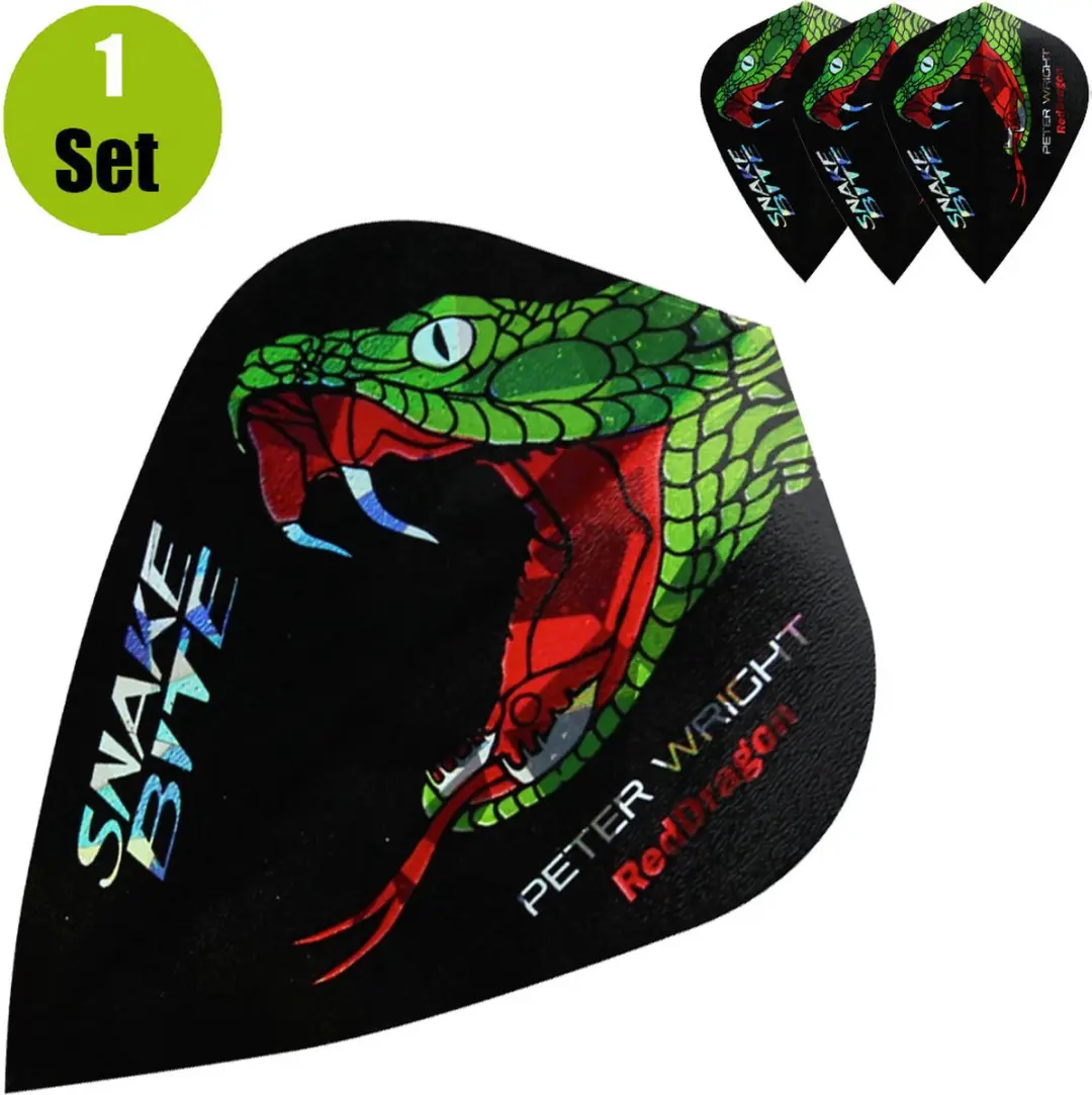 Red Dragon Peter Wright Snakebite Holographic Dart Flights TF3061 - Multi
