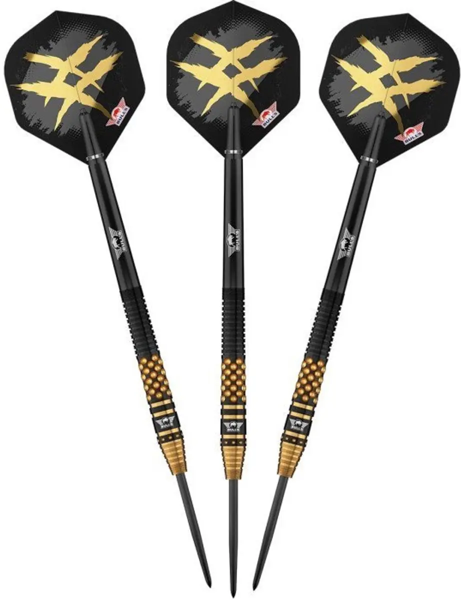Bull's Richard Veenstra E2 Dartpijlen - 3 Stuks - Goud/Zwart