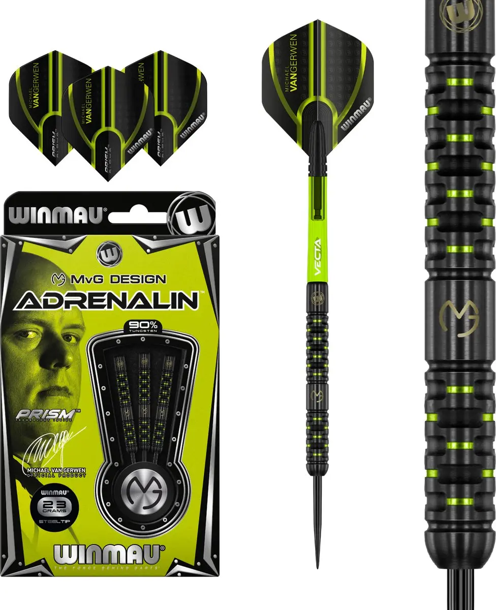 Winmau Michael van Gerwen Adrenalin 90% Dartpijlen - 3 Stuks - afbeelding 6 van 6