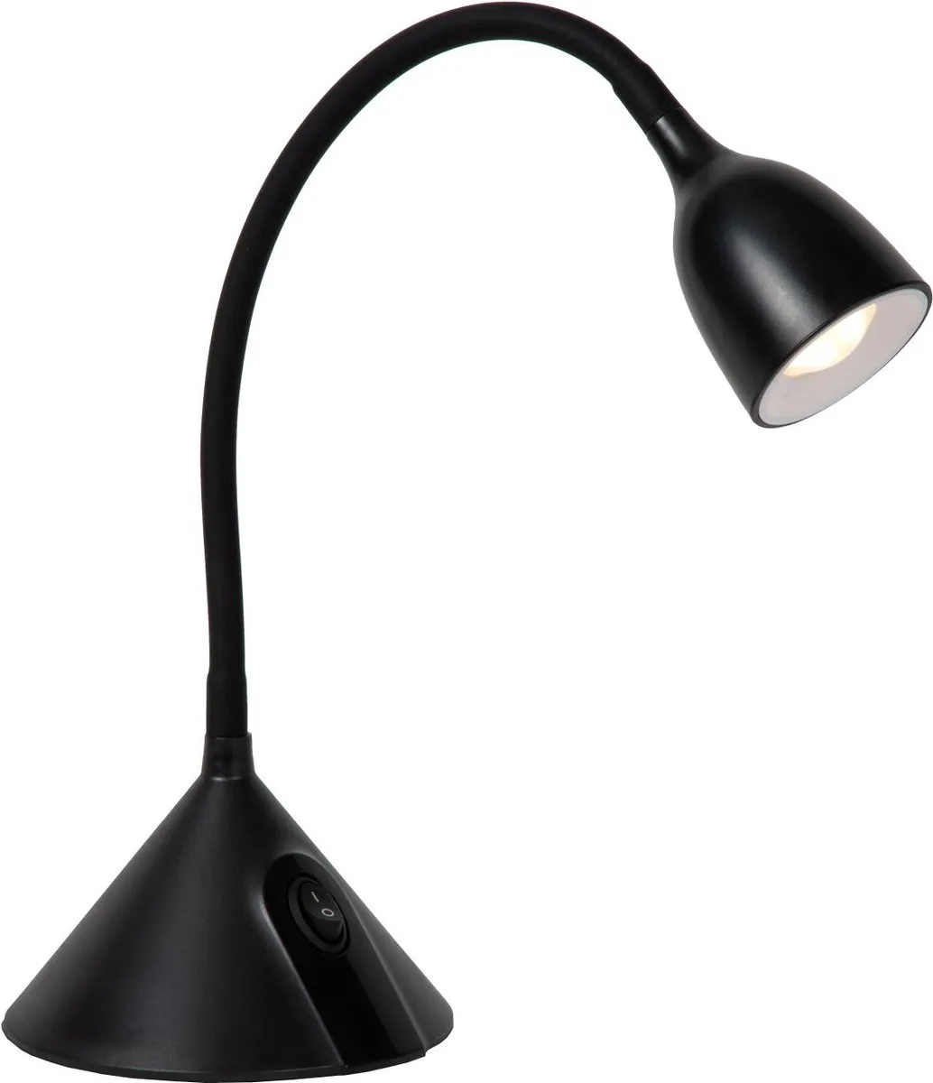 Lucide MILO Bureaulamp - Ø12,8cm LED 3000K - Zwart