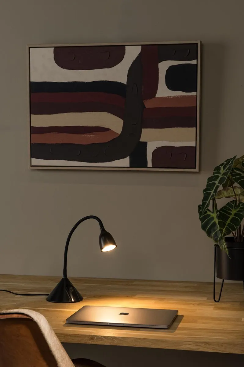 Lucide MILO Bureaulamp - Ø12,8cm LED 3000K - Zwart - afbeelding 6 van 6