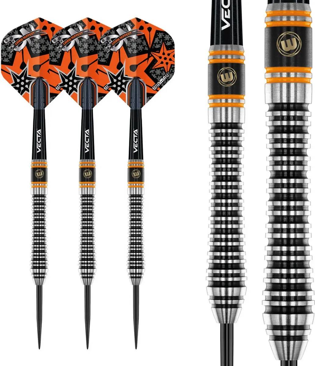 Winmau Danny Noppert 2.0 Dartpijlen 3 Stuks - Zilver/Zwart/Oranje