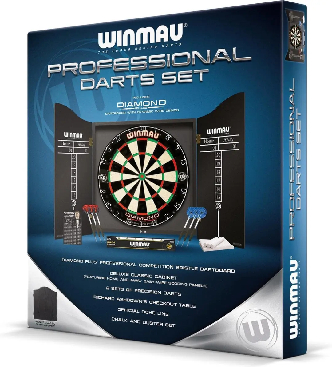 Winmau Pro Dartset Diamond - Zwart