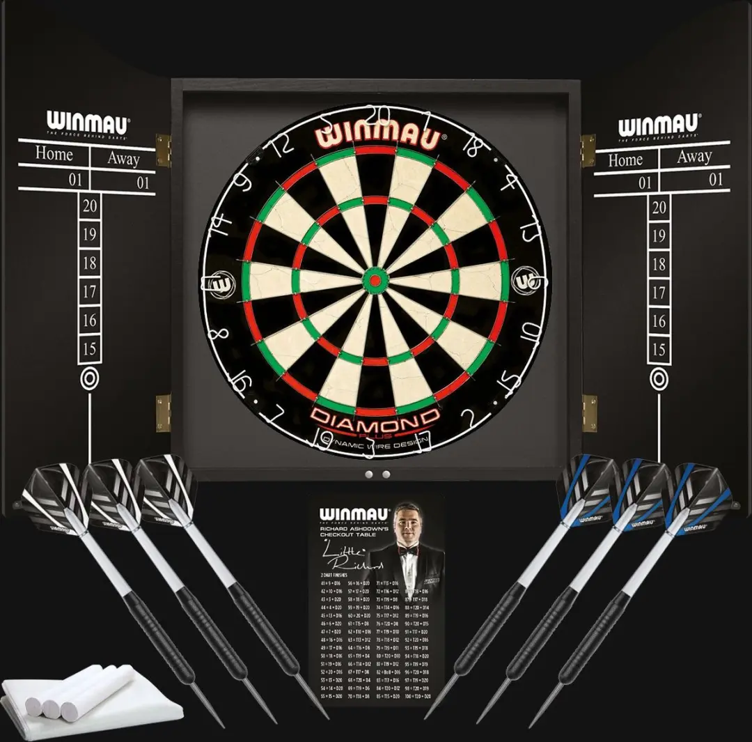 Winmau Pro Dartset Diamond - Zwart