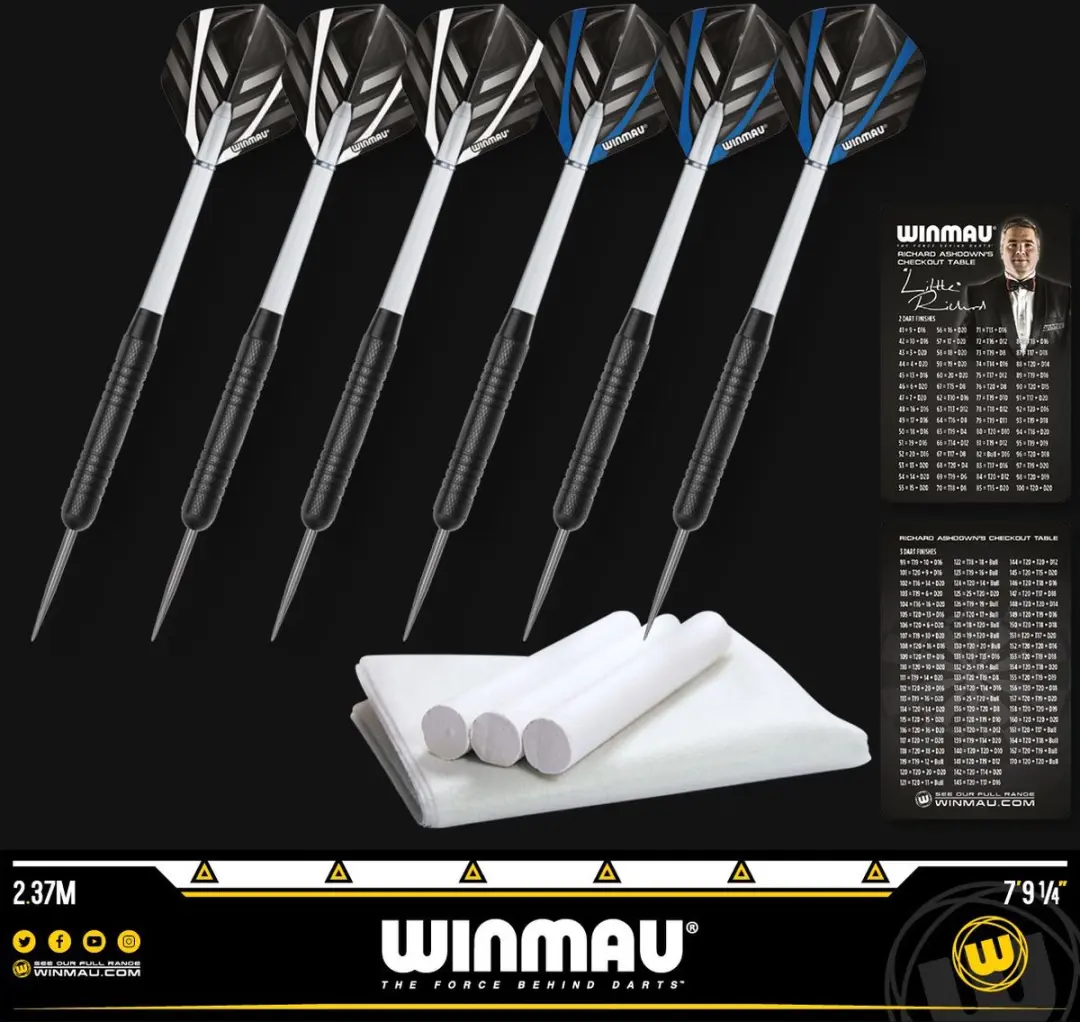 Winmau Pro Dartset Diamond - Zwart