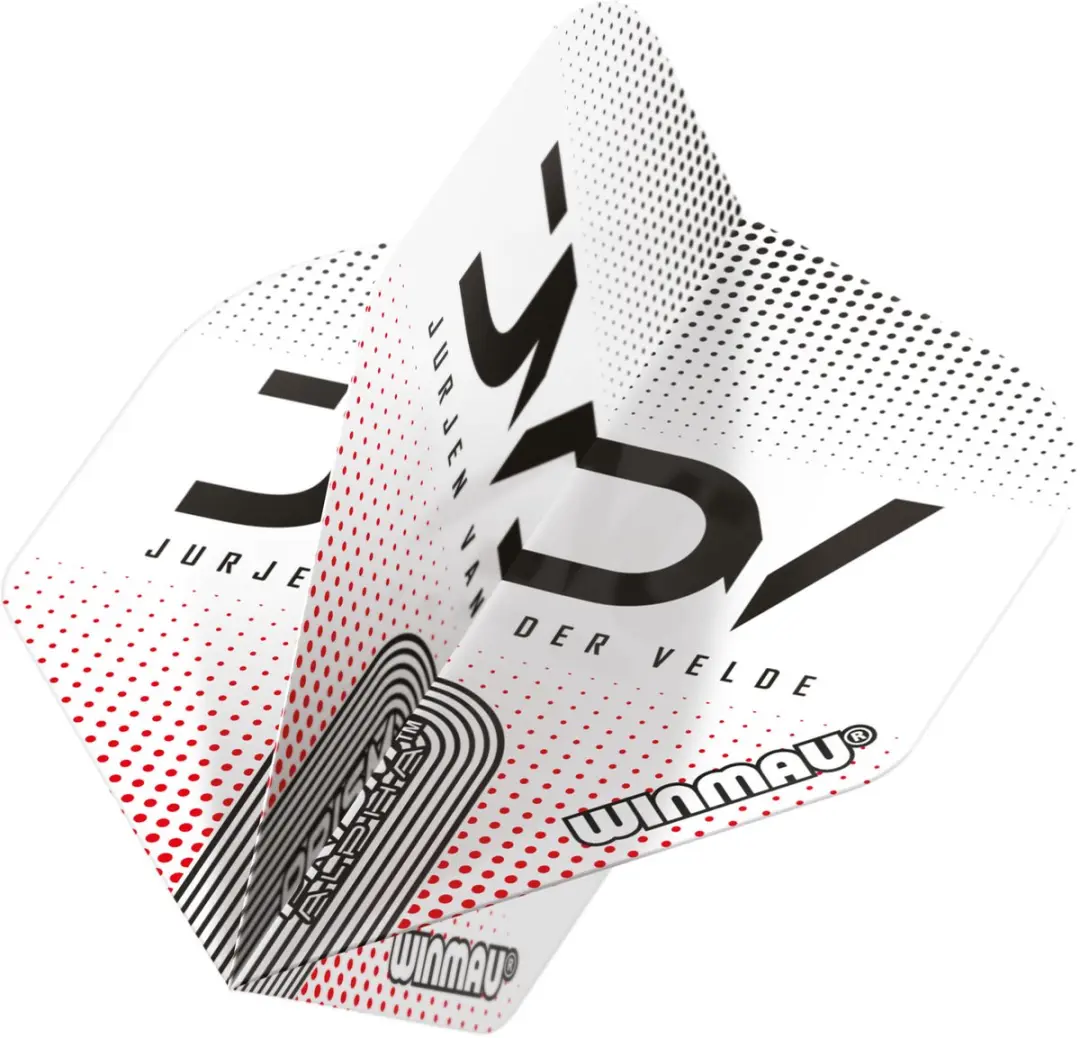Winmau Prism Alpha Jurjen van der Velde Dart Flights 3 Stuks - Rood/Wit/Zwart