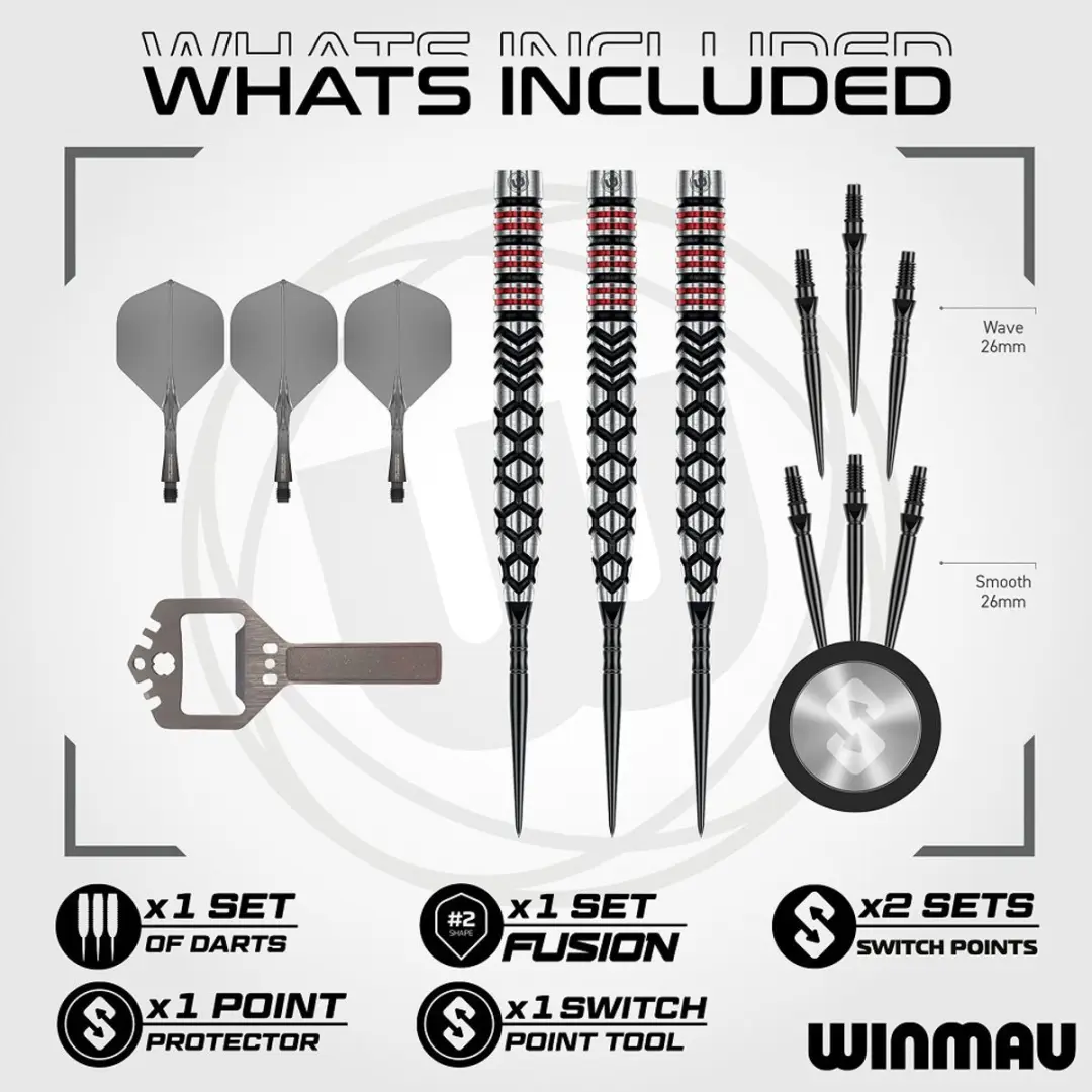 Winmau Fornax Tapered Switch Point Dartpijlen - 3 Stuks