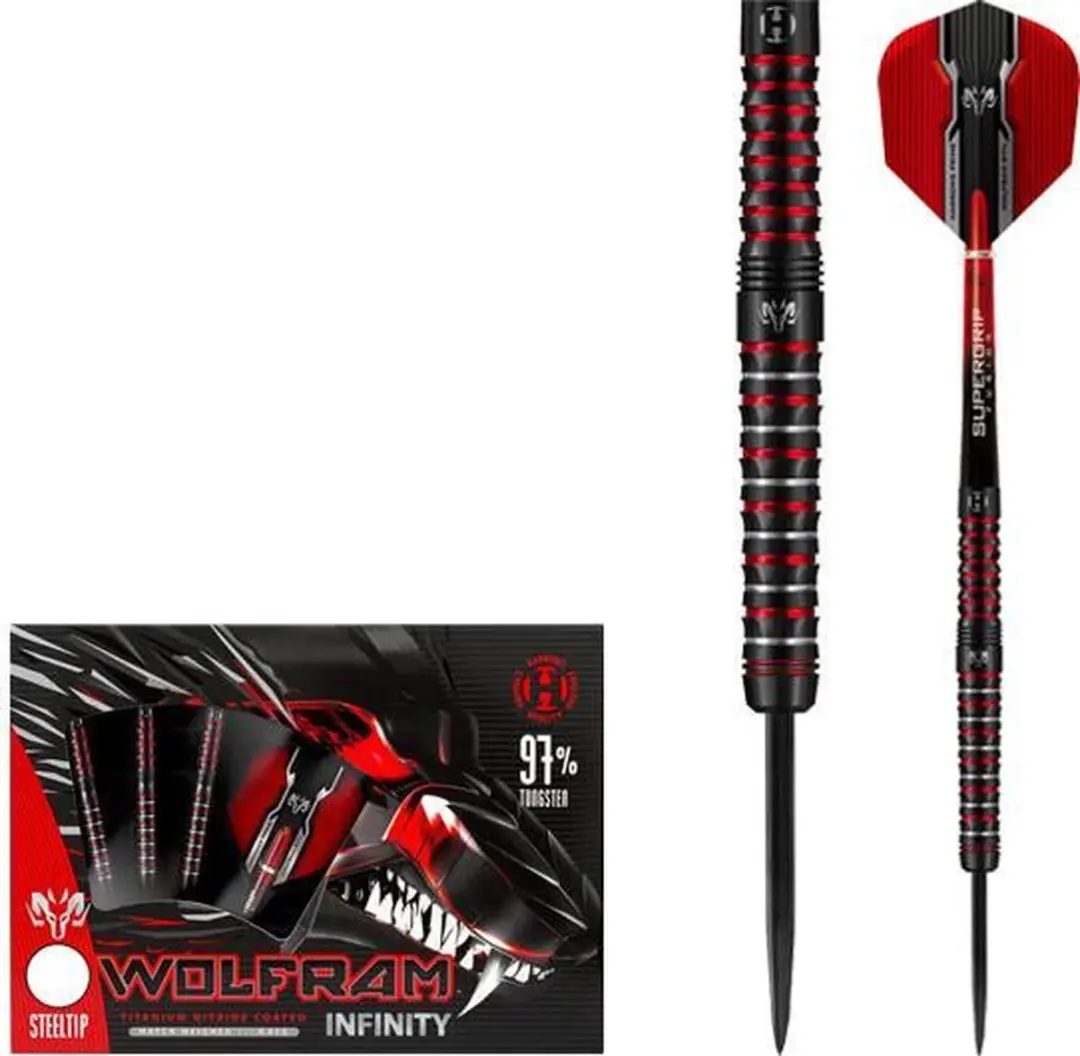 Harrows Wolfram Infinity 97% Tungsten 25g - 3 Stuks - Rood/Zwart
