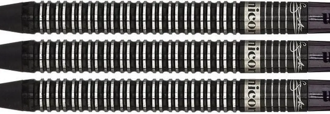 Unicorn Gary Anderson Noir 70% Soft Tip Darts - 3 Stuks