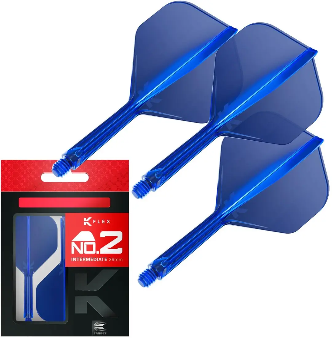 Target K-Flex Blue NO2 Dart Flights Intermediate 26mm - 1 Stuk