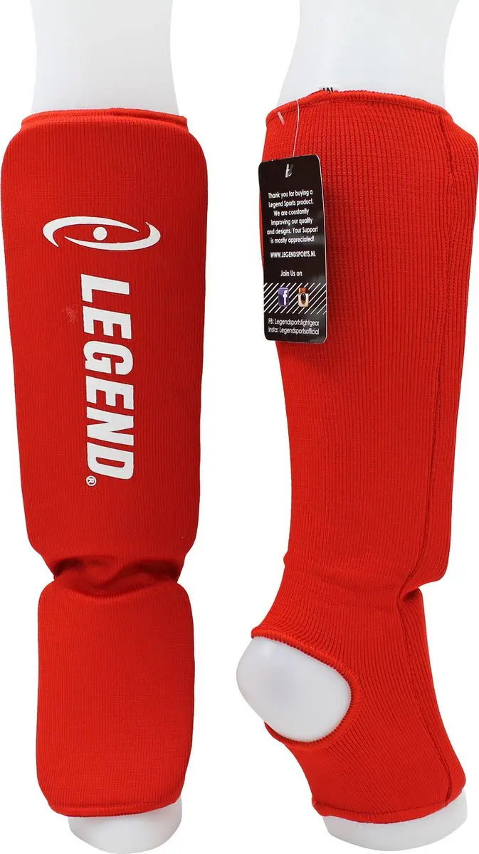 Legend Easy Kids/Volwassenen Scheenbeschermers - Rood - M