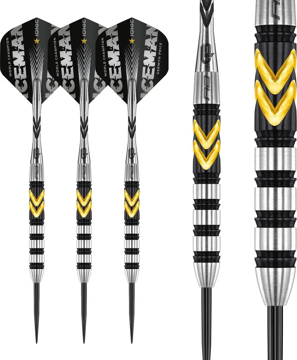 Red Dragon Gerwyn Price Thunder SE Dartpijlen 3 Stuks - Zilver/Zwart/Goud - afbeelding 6 van 6