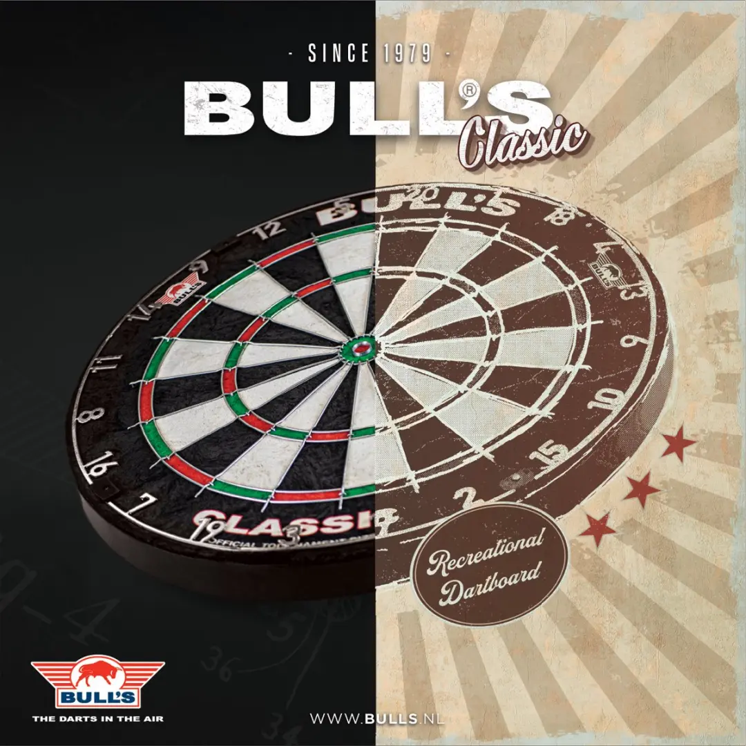 Bull's The Classic Dartbord 45cm - Sisal - Ronde Bedrading