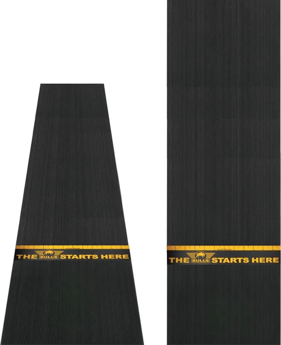 Bull's Dartmat Rubber + Lijn 300x60cm - Zwart