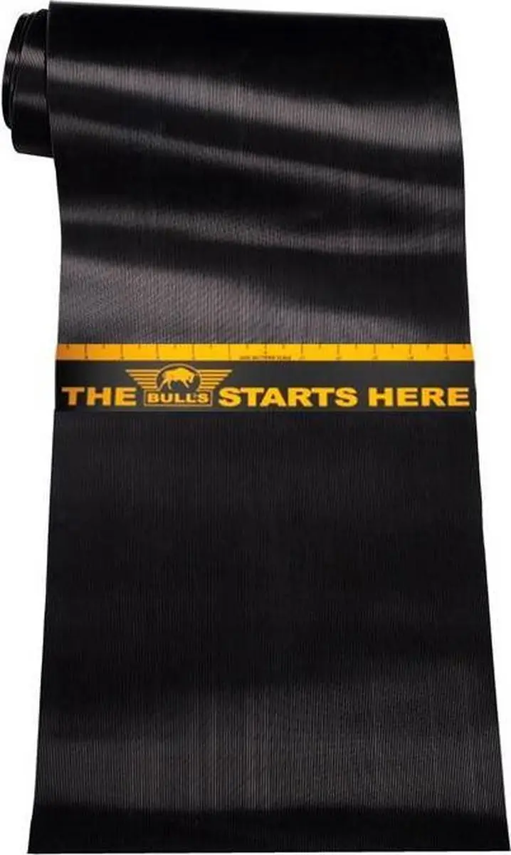 Bull's Dartmat Rubber + Lijn 300x60cm - Zwart - afbeelding 6 van 6