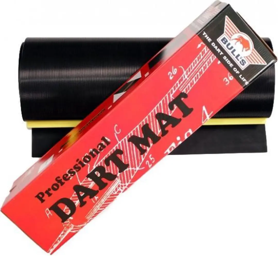 Bull's Dartmat Rubber + Lijn 300x60cm - Zwart