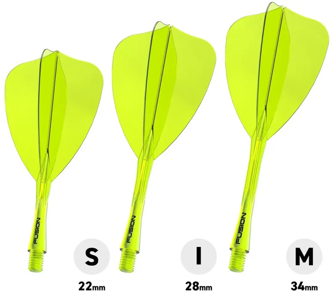 Winmau Fusion Arrow Dart Flights Neon Geel - 3 Stuks