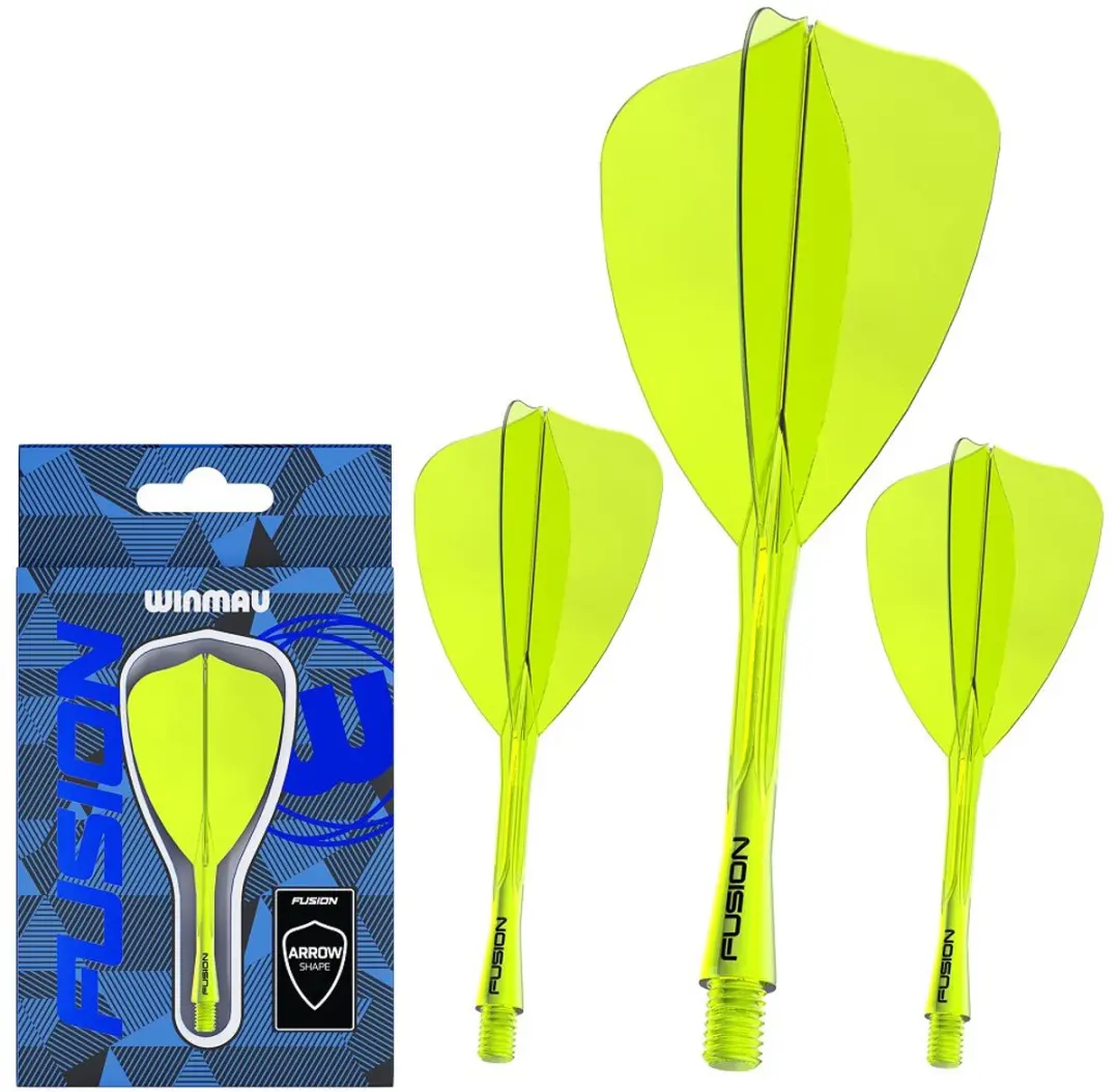 Winmau Fusion Arrow Dart Flights Neon Geel - 3 Stuks