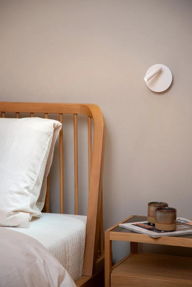 Lucide JOLIJN Oplaadbare Bedlamp/Wandlamp 1x2W 3000K - Wit