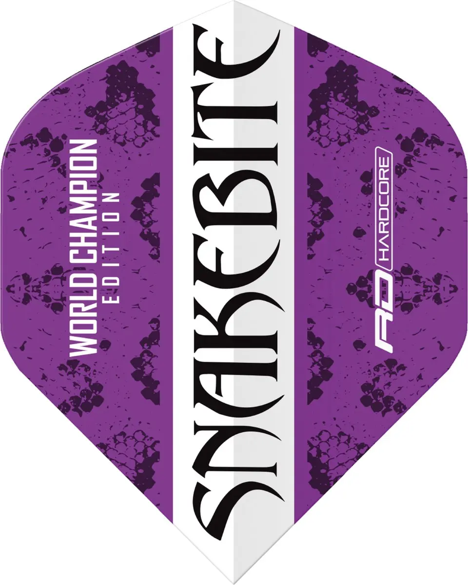 Red Dragon Peter Wright Snakebite Dart Flights - TF6495 - Paars/Wit