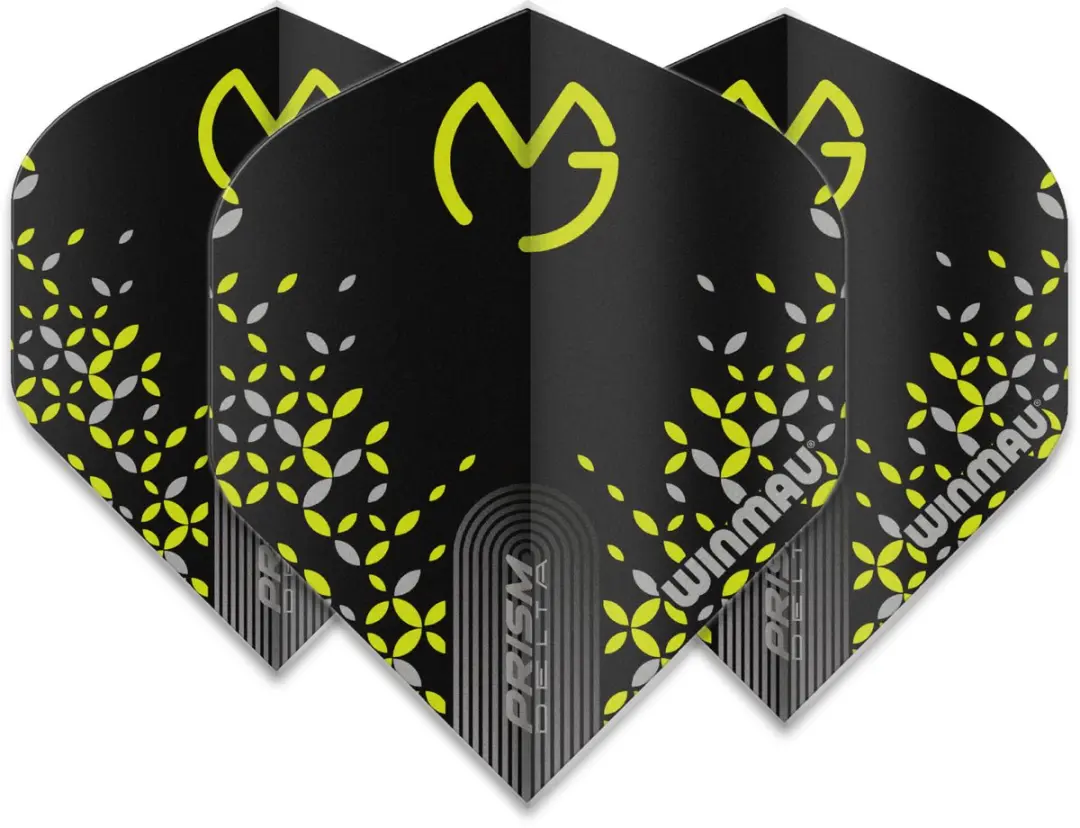 Winmau Michael van Gerwen Prism Delta Dart Flights - 3 Stuks - Zwart/Groen