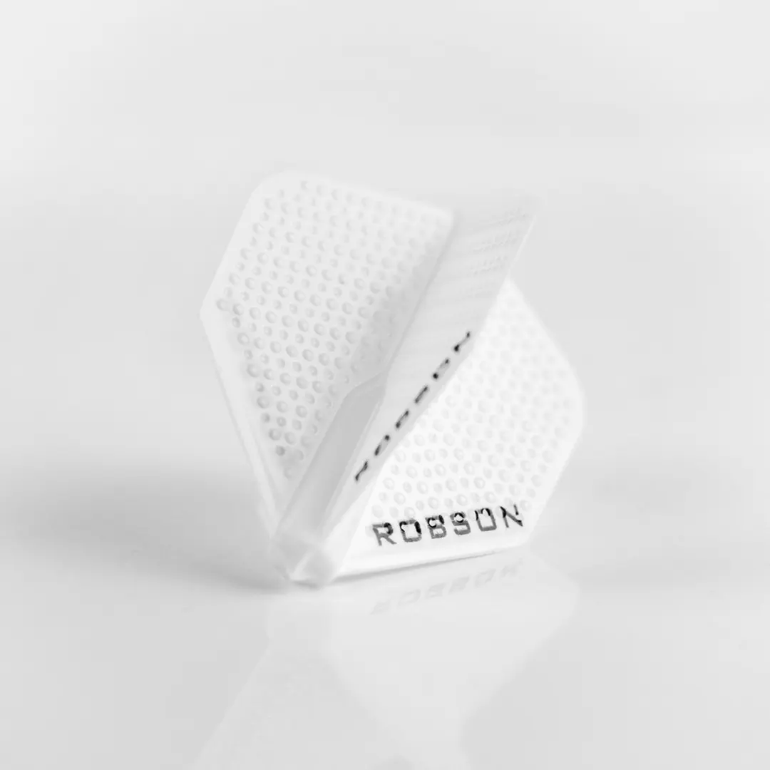 Bull's Robson Plus Dimpled Witte Dartvleugels - 3 Stuks
