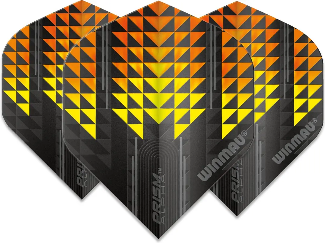 Winmau Prism Alpha Extra Thick Dartvleugels - Geel & Oranje - 3 Stuks