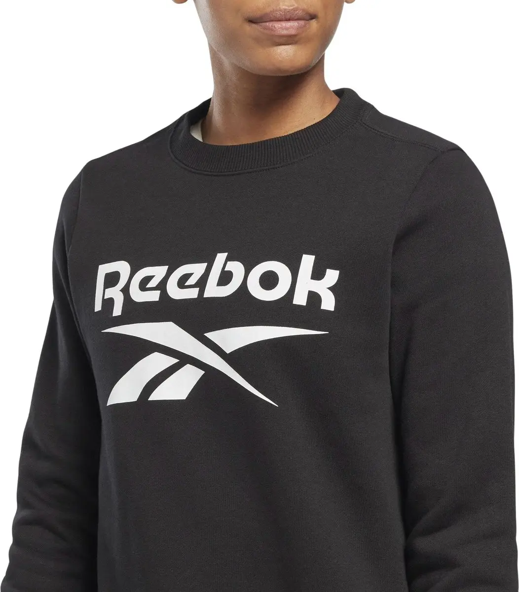Reebok Identity Fleece Sweater Dames M - Zwart/Wit