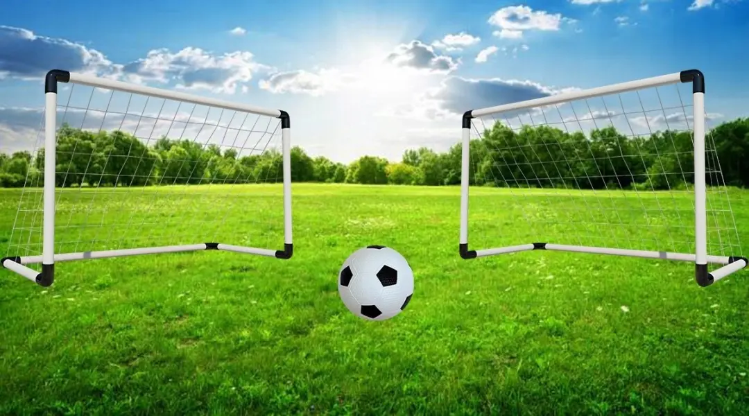 BK Serie Voetbaldoelen 2-in-1 180x120cm - Draagbaar - Wit