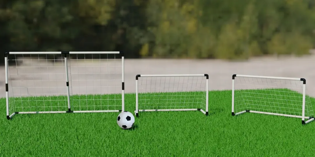 BK Serie Voetbaldoelen 2-in-1 180x120cm - Draagbaar - Wit